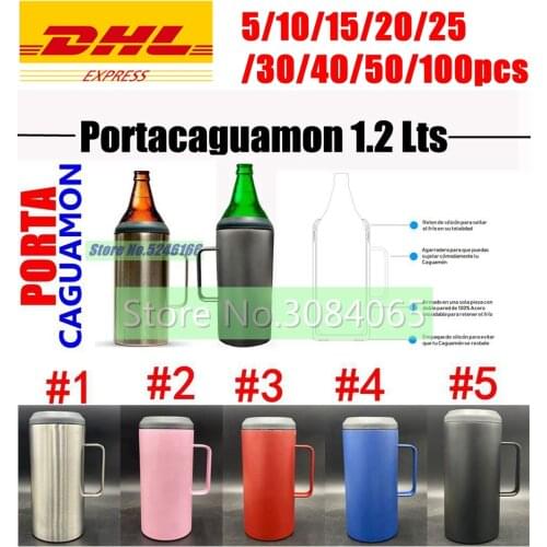DHL 5/10/20/50/100pcs 5 color Portacaguamon 1.2 Lts Porta caguama 40oz big tumbler big bottle enfriado premium Loggerhead holder