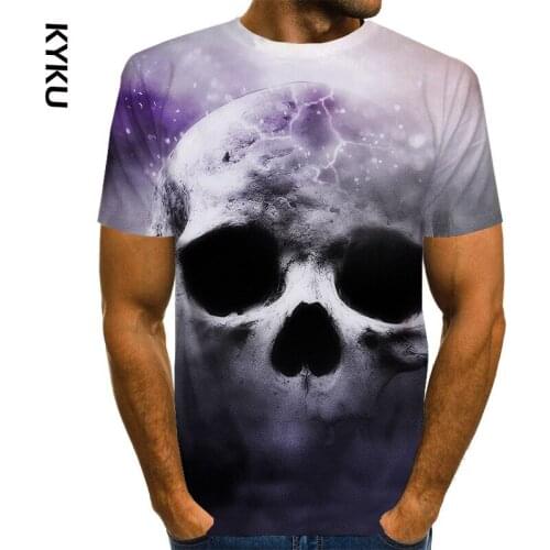 Funny 3D Skull Print T Shirts Summer Hipster Short Sleve T Shirt Men Women Camiseta Masculina Hip Hop Streetwear Tshirt Men 6XL