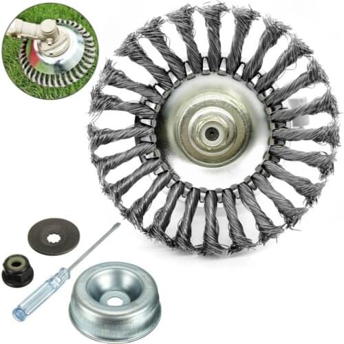 Steel Wire Grass Trimmer Head Brush Cutter with Adapter Kit for String Trimmers Garden Weed Brush Cutting Head Fixing for STIHL