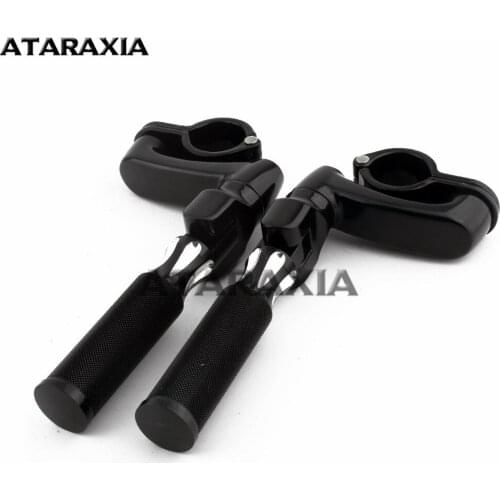 1 1/4"Motorcycle Pegs Highway Footpegs Engine Crash Bar Clamp Mount 32mm Footrests Custom for Harley Indian Roadmaster Vintage