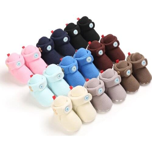 Brand New Toddler Newborn Baby Crawling Shoes Boy Girl Prewalker Trainers Fur Winter Animal First Walker