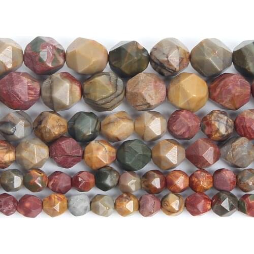 Big Faceted Red Turquoise Natural Stone Beads Round Beads For Jewelry Making DIY Bracelets Earrings Accessories 6/8/10MM