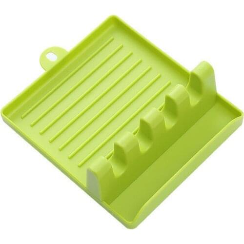 Kitchen Tool Hot Cooking Storage with Drip Pad Kitchen Fork Spoon Holders Pot Lid Holder
