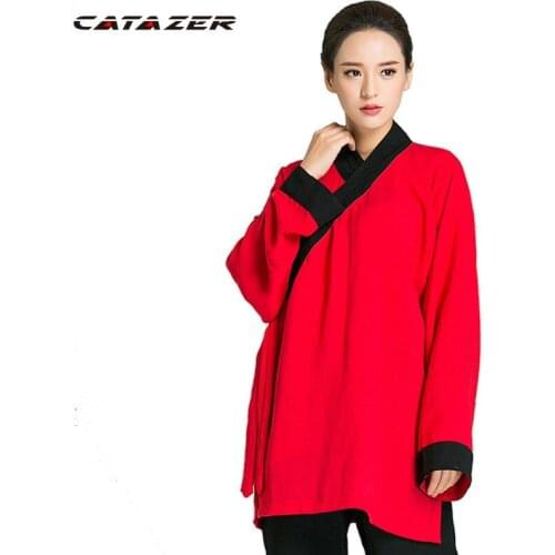 Linen Shaolin Monk Uniform Wushu Tai chi Suit Martial arts Kung fu Clothes Wing Chun Monk Robe