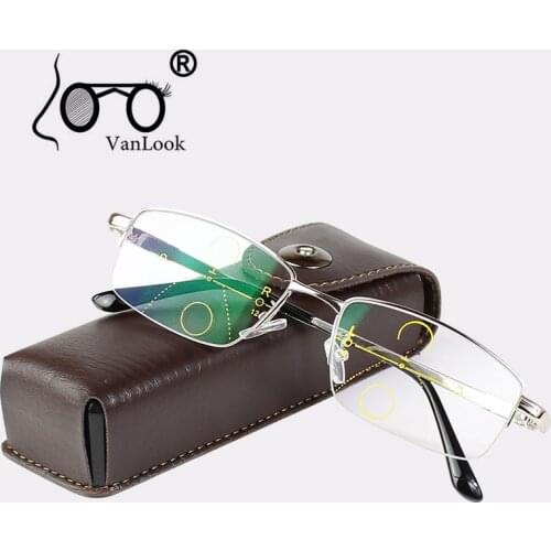Multifocal Progressive Reading Glasses Men For Computer Sight Clear Adjustable Eyeglasses Women Bifocal +1.0 1.5 2.0 2.5 3 3.5 4