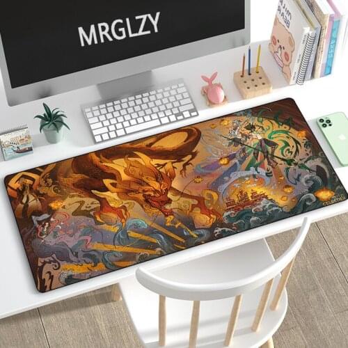 MRGLZY XXL Drop Shipping Multi-size Genshin Impact Mouse Pad Gamer Large DeskMat Computer Gaming Peripheral Accessories MousePad