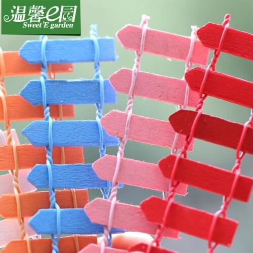 New Colorful 3x10cm Mini Fence Craft Figurine Plant Pot Garden Ornament Miniature Fairy Garden Decor DIY