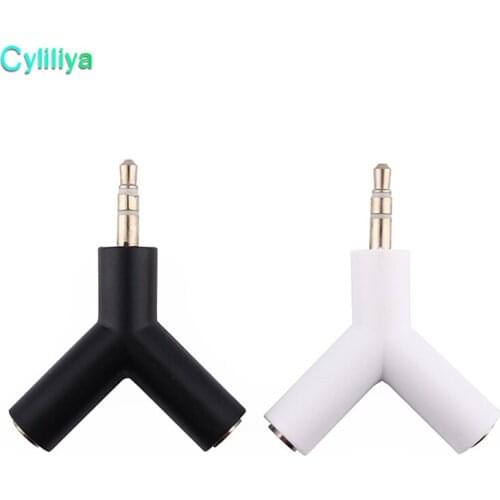 Jack 3.5mm Double Jack Adapter to Headphone for Samsumg for iPhone MP3 Player Earphone Splitter Adapter 100pcs/lot