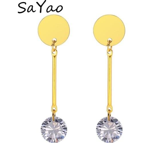 SaYao 2 Pieces 0.8mm Zircon Stainless Steel Stud Earring Cubic Zirconia Earrings Tragus Ear Piercing Long Stick Men Women Gift