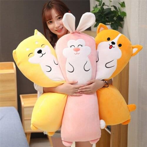 Super Soft Corji&Shiba Inu Plush Toy Cute Cartoon Animal Rabbit Stuffed Doll Bed Sofa Nap Pillow Cushion Lovers Valentines Gift