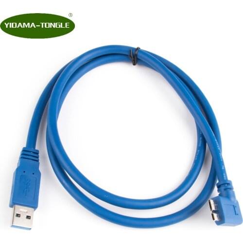 USB 3.0 to 90 Degree Right Angled Micro B Cable for Mobile Hard Disk USB 3.0 Cable 60cm/100cm