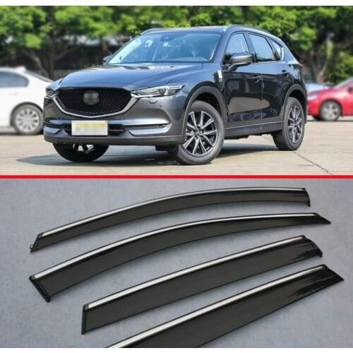 Window Wind Deflector Visor Rain/Sun Guard Vent For Mazda CX-5 2017 2018 2019