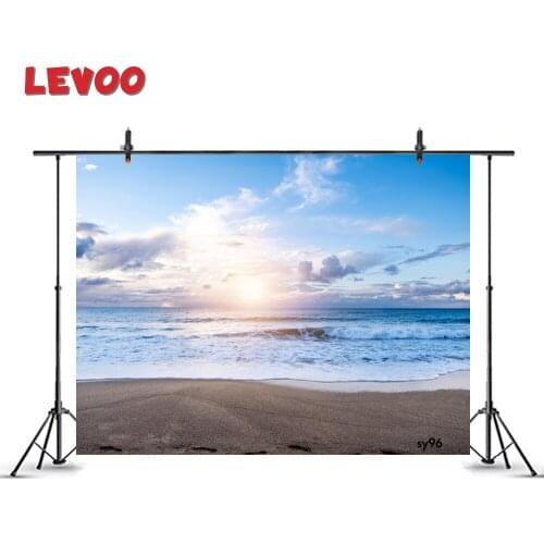 LEVOO Photo Background Coastline Sunrise Beach Ocean Blue Sky Photography Backdrop For Photo Studio Shoot Props Photophone Vinyl