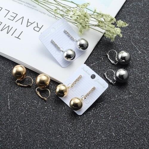 Beaded Earring for Women New Metal Gold Earrings Exaggerated Earing Pendientes Fashion Jewelry Accessorie 2021 Kolczyki