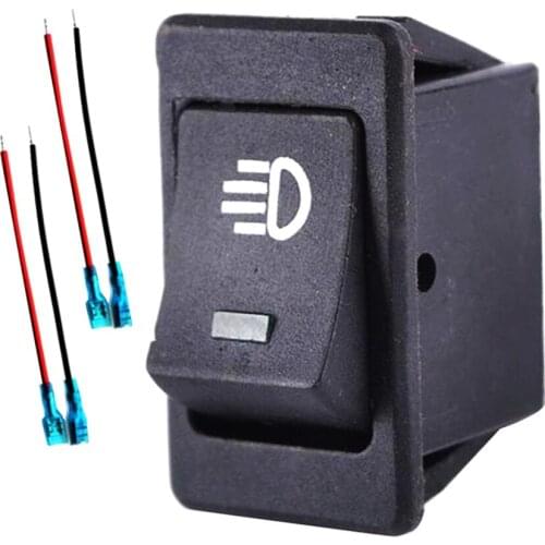 12V 35A LED Control Green Light Rocker Toggle Switch Control SPST For Car