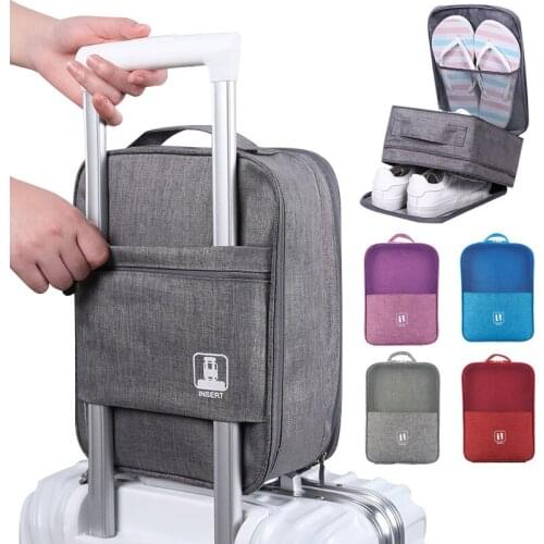 2021 Black Gray Portable Shoe Bag For Travel Waterproof Storage Organizer Fashion Suitcase Organizers Travel Shoes Storage Bag