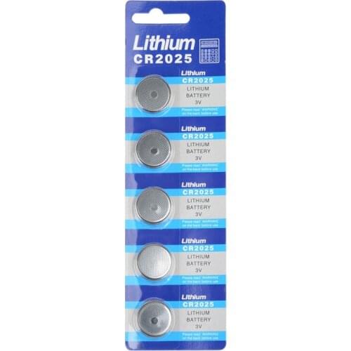 5PCS/Card 3V CR2025 DL2025 BR2025 KCR2025 CR 2025 Lithium Button Coin Cell Battery For Watch Toys Remote Car Keys