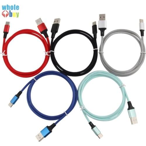 500pcs Data USB Type C Fast Charge Cable for Samsung galaxy S8 S9 Plus Note 8 9 A3 A5 A7 USBC TypeC long Cell Phone Charger 1m