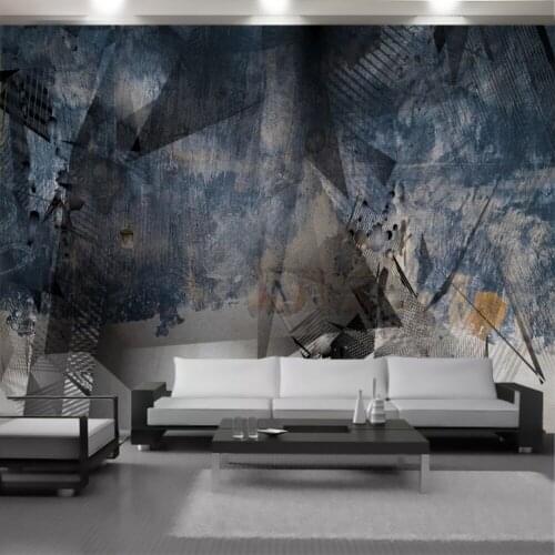 American Vintage Wallpaper Stereo Shadow Geometry Extended Space Diagram Interior Home Decor Painting Mural Wallpapers