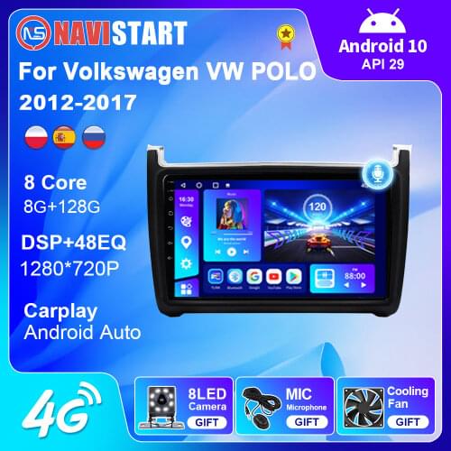 OKNAVI DSP Car Radio 2 din For Volkswagen VW POLO 2012-2017 GPS Track Navigation Multimedia Video Player Android 9.0 FM 4G+WiFi