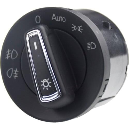 Chrome Auto Headlight Switch Head Light Fog Lamp Automatic Controller Knob For VW Golf 7 MK7 5GG941431 5GG941431D
