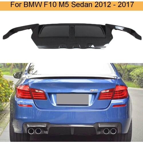 Carbon Fiber Car Rear Bumper Diffuser Lip Spoiler For BMW 5 Series F10 M5 Sedan 2012-2017 Rear Bumper Diffuser Lip Three Styles