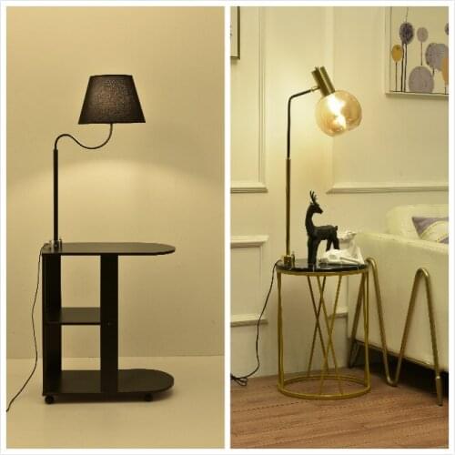 Minimalist floor lamp European style light luxury simple modern coffee table vertical table lamp bedroom bedside