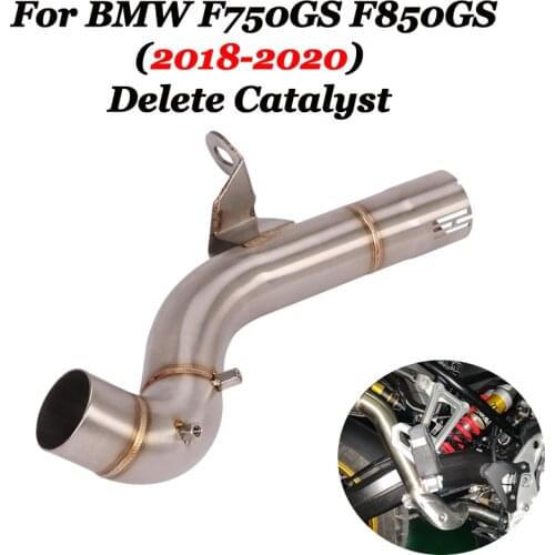 Motorcycle Exhaut Modifie Decat Race Eliminator Exhaust Remove Catalyst Middle Link Pipe For BMW F750GS F850GS 2018 2019 2020