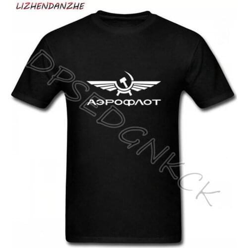 Men T-shirt Aeroflot t shirt CCCP Civil Aviation Print TShirt USSR RUSSIA AIRFORCE RUSSIAN Top Quality T SHIRT Men Tees 0133