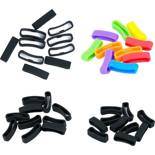 10 Pieces Soft Silicone Watch Band Loops Rubber Watch Strap Keeper Retainer Holder Loop for SUUNTO Series