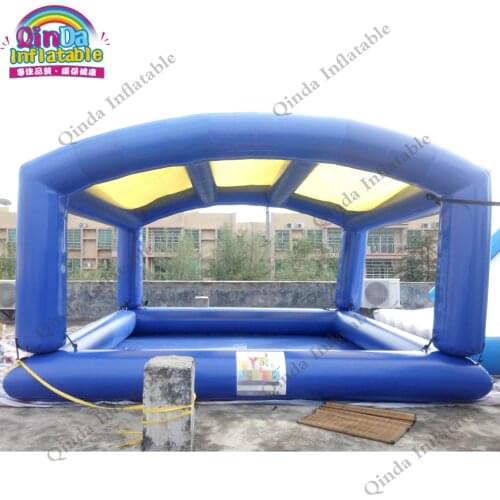 0.9mm PVC tarpaulin inflatable cover swimming pool tent 5m inflatable pool with tent cover