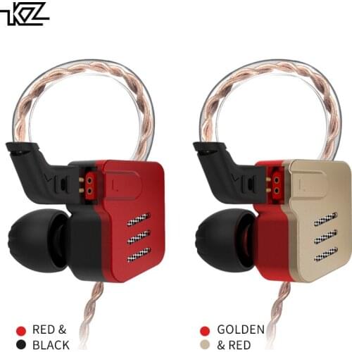 KZ BA10 Headset Balanced Armature Driver 5BA HIFI Bass Earbuds In Ear Monitor Earphone Sport Noise Cancelling Metal Headphones