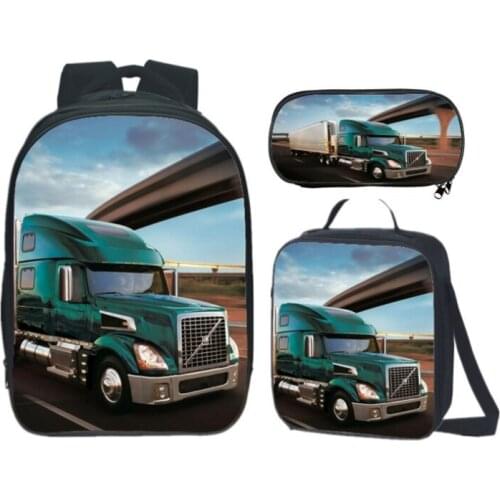 New Cartoon Car School Bags for Boys Girls Fashion School Backpack for Children Bookbag Anime Mochila