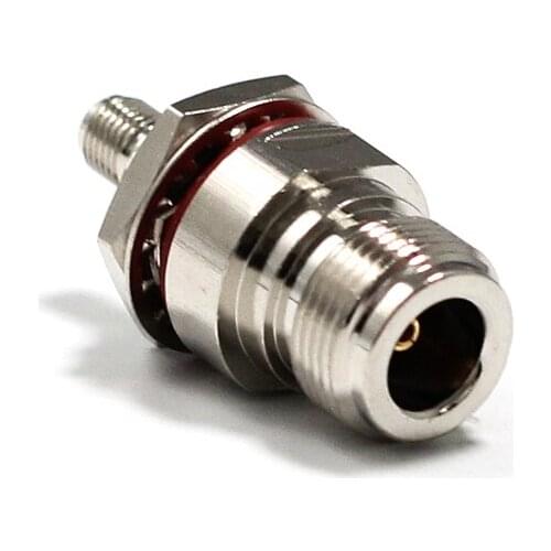 1pc N Female Jack nut switch SMA Female Jack RF Coax Adapter convertor Straight Nickelplated NEW wholesale