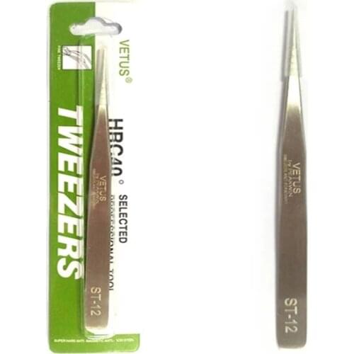 Tweezers for eyelash extension VETUS 100% Professional Tools ST Series Ultra Precision Stainless Steel Tweezers fan Makeup tool