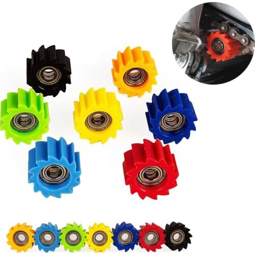 Motorbike Chain Roller M8 Tensioner Pulley Wheel Guide For Yamaha Honda Suzuki Kawasaki YZF RMZ KIX CRF Dirt Bike CR101