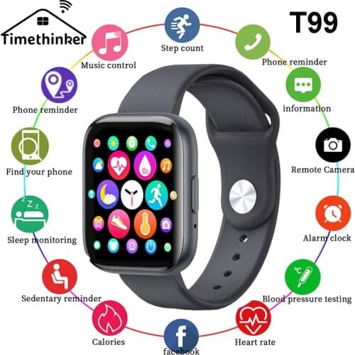 Timethinker Smart Watch Bluetooth call Health Heart Rate Monitor Sleep Monitor Sports Tracker Dafit APP T99 Smart bracelet