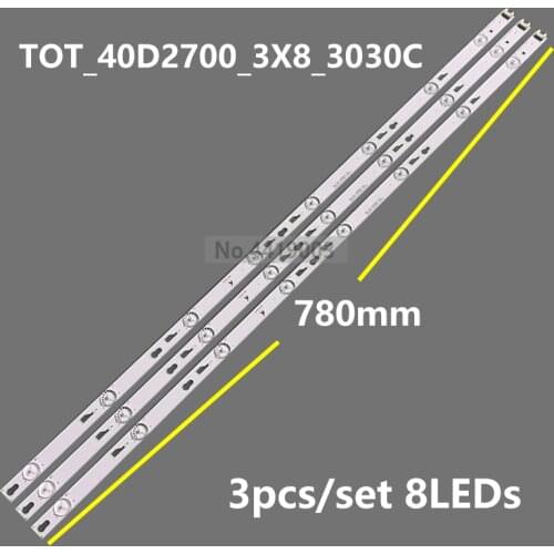 LED Backlight strip 8 lamp For TCL 40'' TOT_40F3800_3X8_3030C-V1 4C-LB4008-HR2 L40F3303B L40F3301B L40F3800A 40fa3203