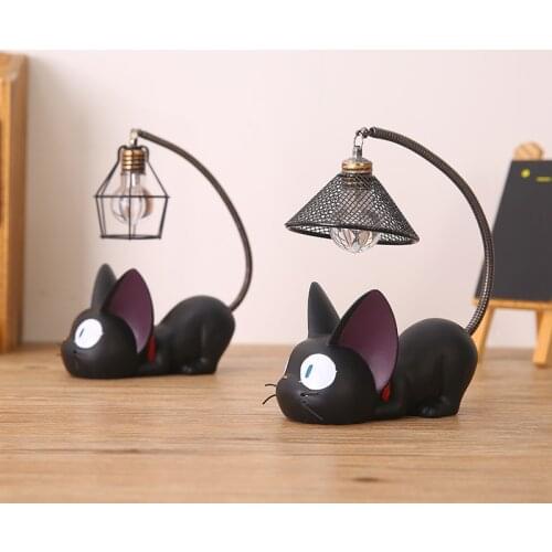 Creative LED Table Lamp Decoration Magic Cat Home Decoration Resin Crafts