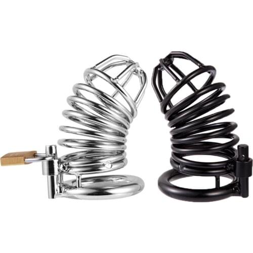 New Sex Product For Men Gay Penis Ring Metal Cock Cage Catheter Erotic Urethral Chastity Lock Device Men Male Adult Sex Toys