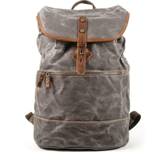 Vintage Canvas Leather Backpacks Outdoor Mountaineering Bag Vintage Canvas Backpack Mens Travel Bags