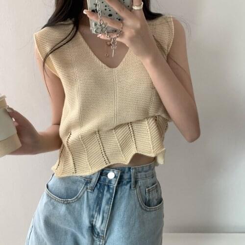 2021 Summer White Blouse V-neck Sleeveless Sweater Casual Hollow Out Sexy Women Blouses Tops Office Blusas Mujer De Moda 14679