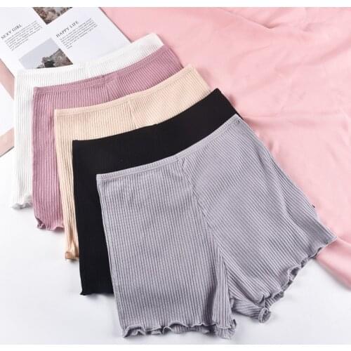 Women Safety Shorts Pants Seamless Underpants Girls Boy Shorts Sexy Panties Cotton Underwear Summer Breathable Hem Boxer Shorts