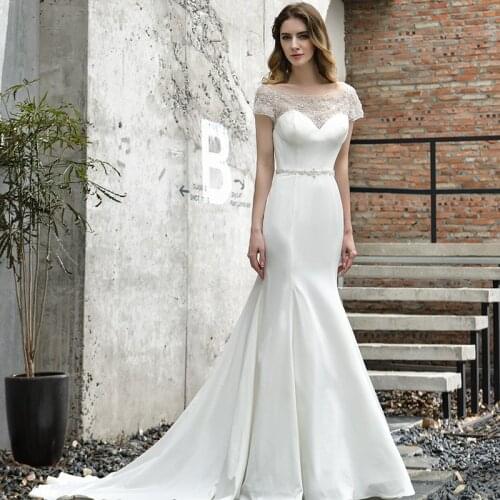 Sexy Sweetheart Wedding Dresses Ivory Applique Mermaid Lace Bridal Trailing Gowns Formal Bride Dress Vestido De Noiva