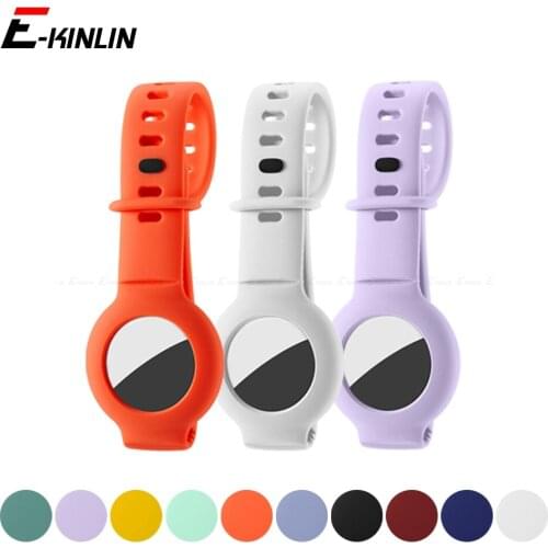 Liquid Silicone Wearable Accessory For Apple AirTag Soft Watchband Locator Tracker Protective Case Anti-lost Bracelet Cover