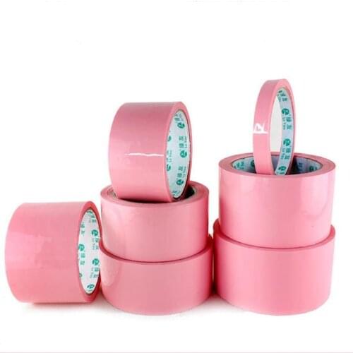New 1 Roll Pink Adhesive Tape Decorative Scrapbooking Tools Adhesive Tapes Packing Sealing Tape Packaging Tape Wholesale