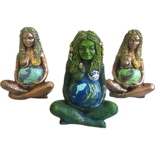 1Pc Nordic Ins Mother Earth Desktop Resin Decorations Home Goddess Modern Crafts Mascot Faith Ornaments Garden 16*11Cm