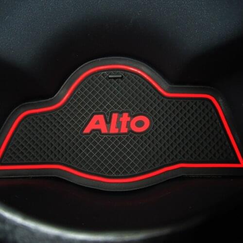 Fit For Suzuki Alto 2009 To 2016 High Quality Car Gate Slot Pad Rubber Car cup Mat Non-slip Mat Auto Accessories 12pcs Per Set