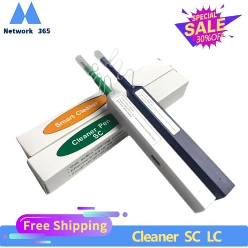 5pcs/lot One-Click Fiber Optic Connector Cleaner Pen for 2.5mm SC ST FC or 1.25mm LC Connectors Fiber Optic Tools Free Shipping