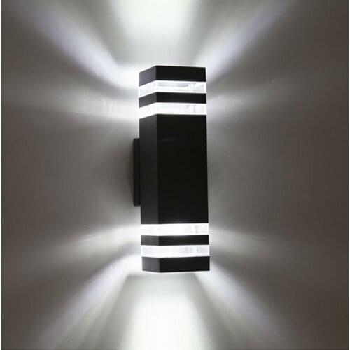 6pcs/lot 24W Modern Outdoor Wall Light Waterproof Garden Porch Balcony Outdoor Lighting Wall Lamps Luminaire Exterior Lighting